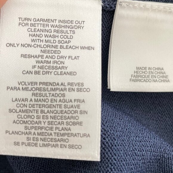 Anne Klein Vintage Slvless Crew Neck Mesh Panel Viscose Blend Knit Top Blue Sz S - Picture 9 of 12